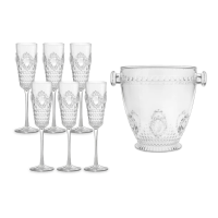 Set 6 flute + secchiello champagne Baci Milano